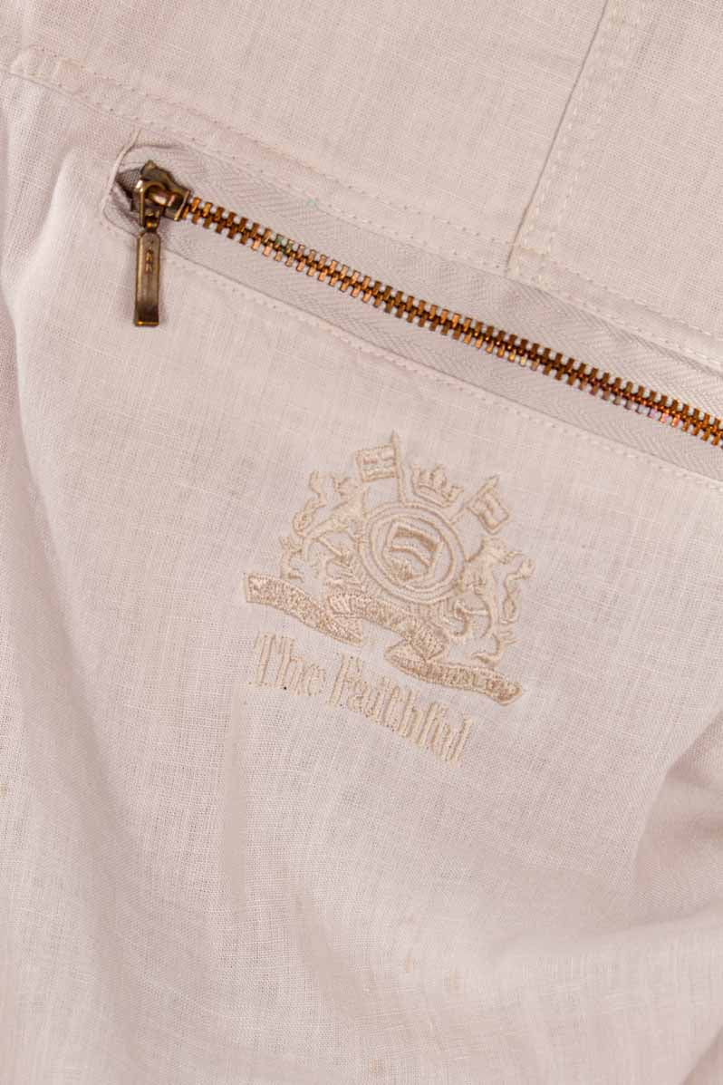 90s Poloshirt beige Leinenmix
