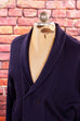 Vintage Cardigan marine Wollmix
