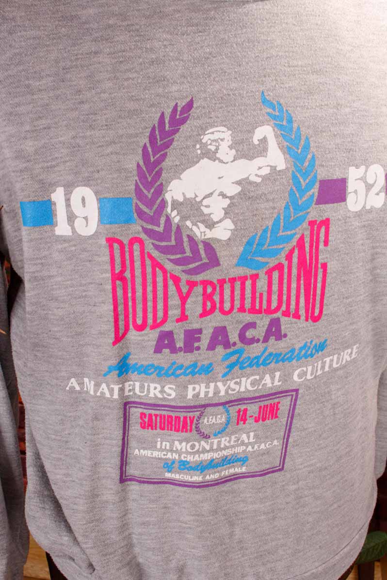 80s Bodybuilding Sweatshirt grau