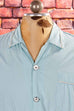 60s Nachthemd Shirt taubenblau