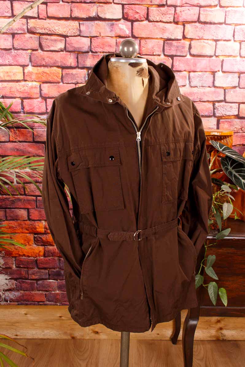 Vintage Windjacke braun Kapuze