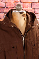 Vintage Windjacke braun Kapuze
