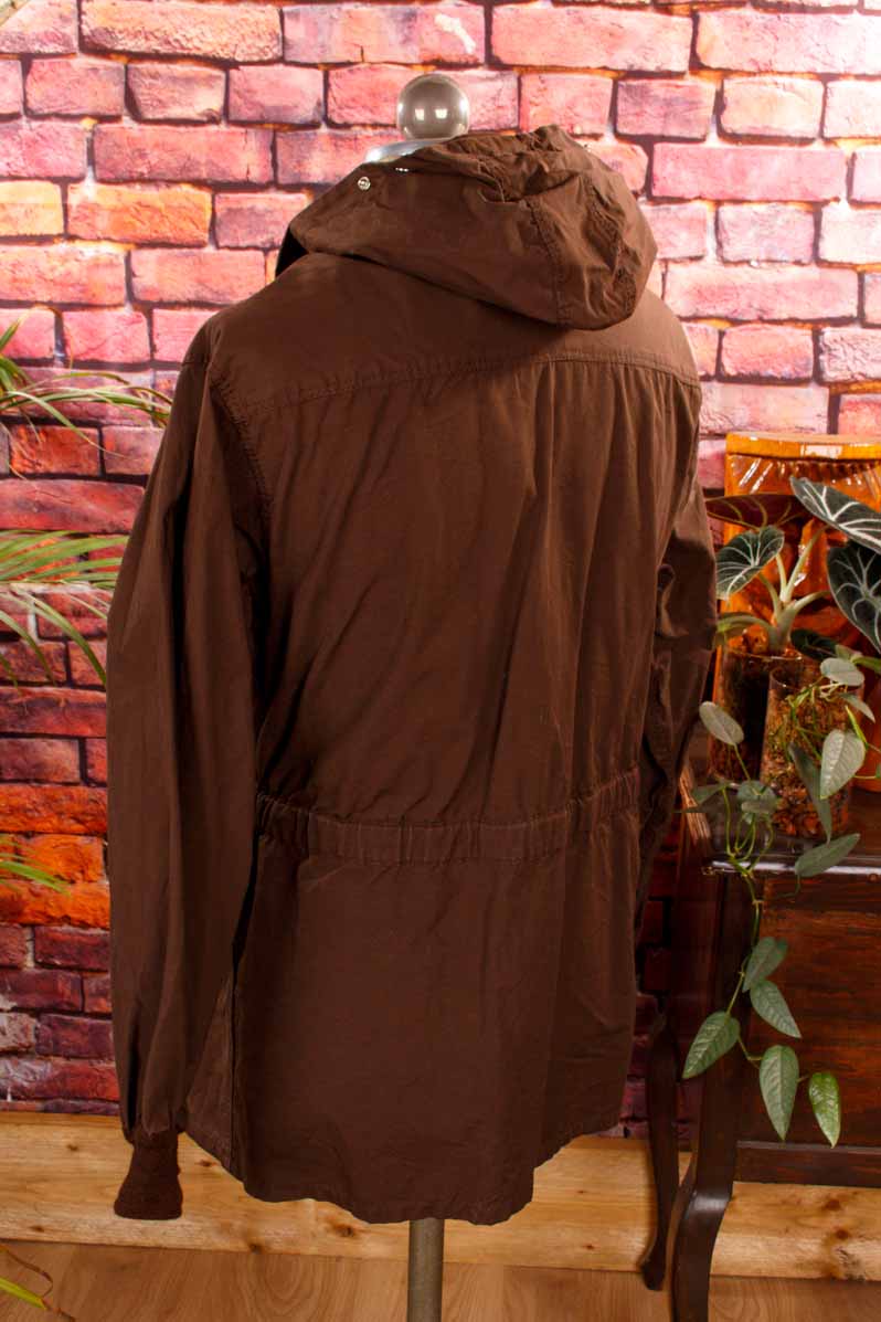 Vintage Windjacke braun Kapuze