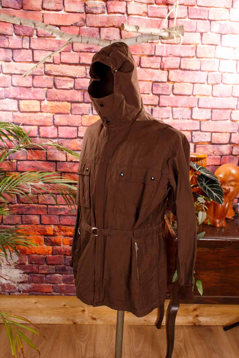 Vintage Windjacke braun Kapuze