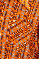 70s Velours Cord Hemd orange