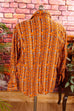 70s Velours Cord Hemd orange