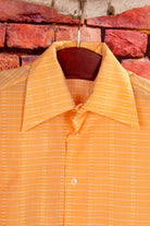 70s Hemd orange kariert