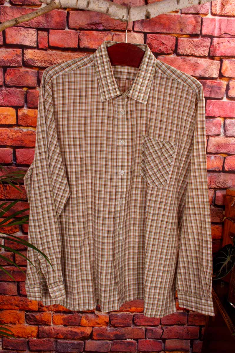 kariertes Vintage Hemd braun grün