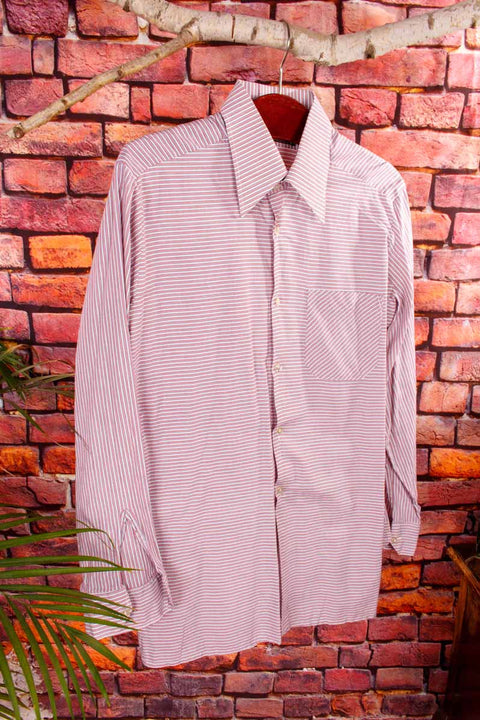 70s Hemd rot blau Streifen