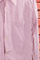 70s Hemd rot blau Streifen