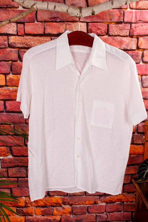 60s Hemd weiß Baumwolle