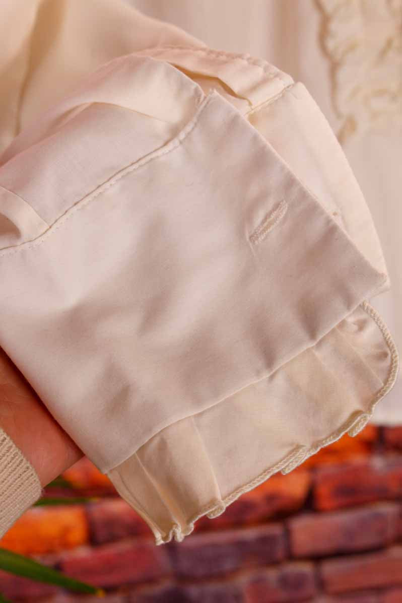 70s Rüschenhemd creme