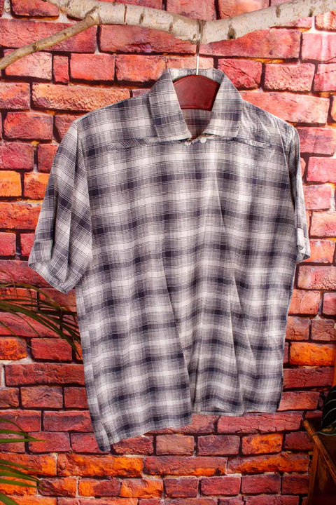 50s Rockabilly Hemd blau kariert