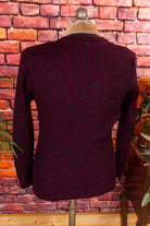 Boho Schnürpulli lila Strick