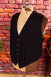 Vintage Weste schwarz Nadelstreif