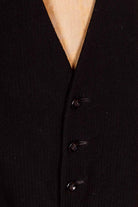 Vintage Weste schwarz Nadelstreif
