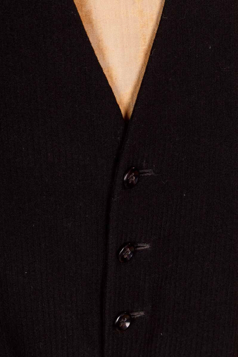 Vintage Weste schwarz Nadelstreif