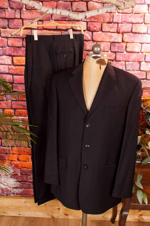 eleganter Wolle Anzug schwarz