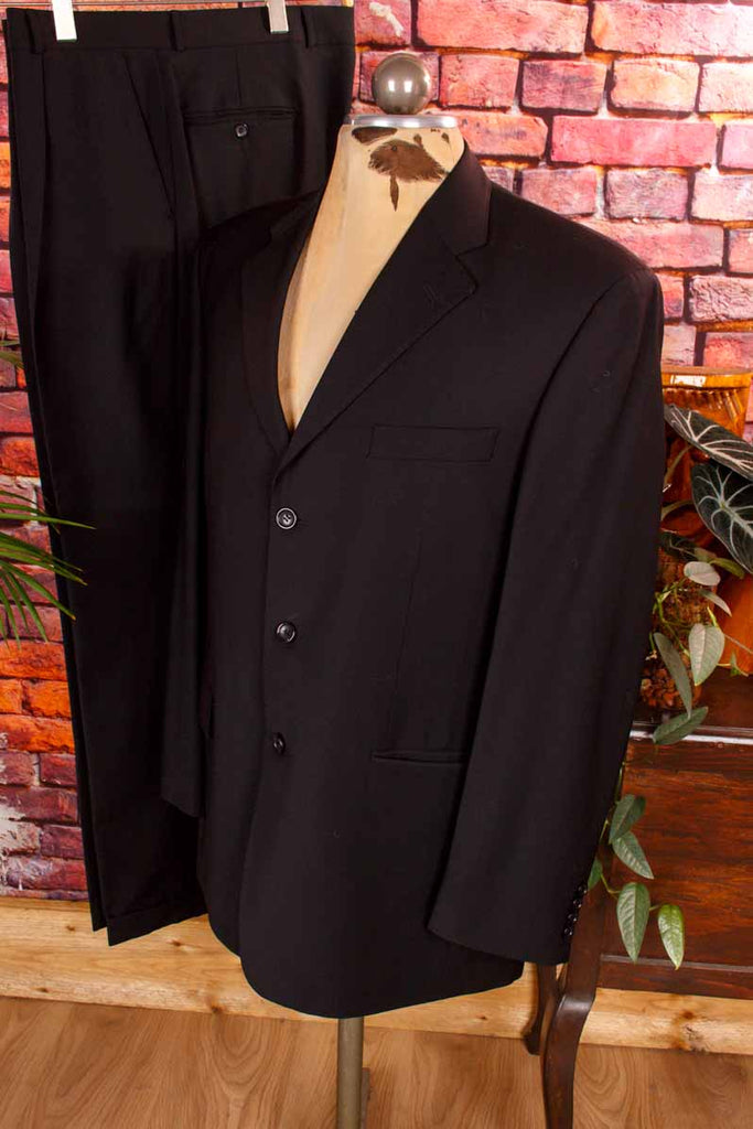 eleganter Wolle Anzug schwarz