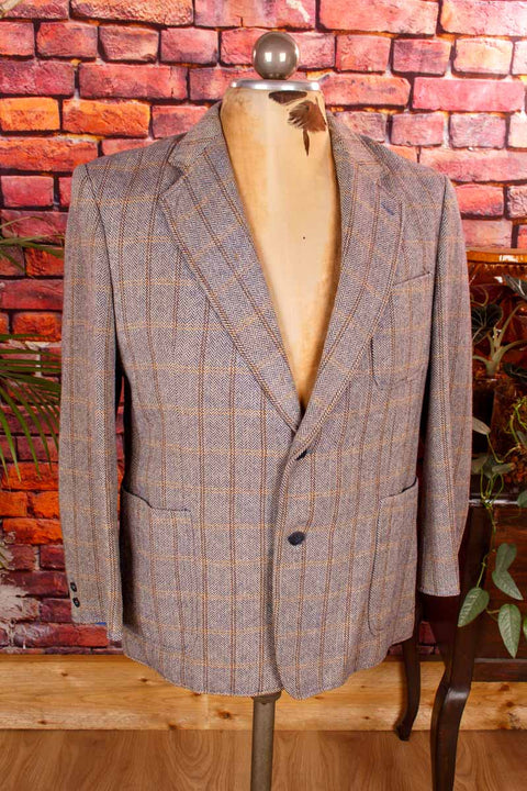 DDR Tweed Sakko beige kariert