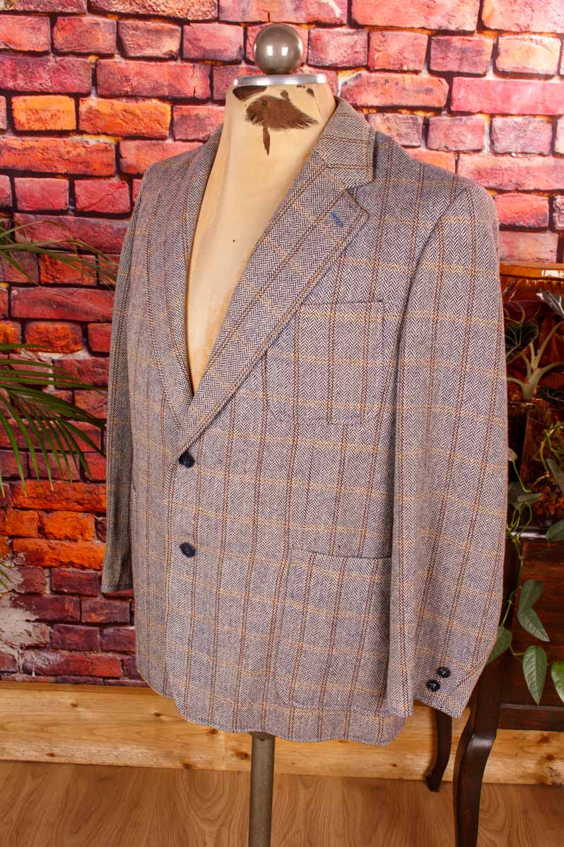 DDR Tweed Sakko beige kariert