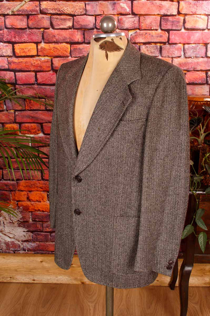 70s Tweed Sakko Fischgrät