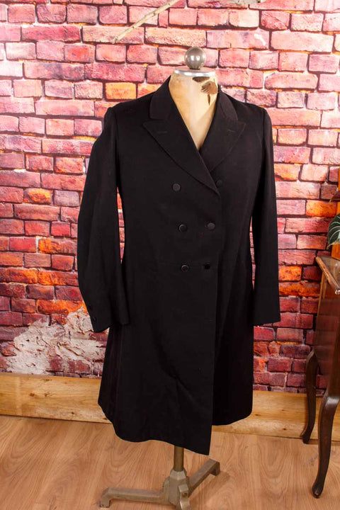 antiker Gehrock schwarz Wolle