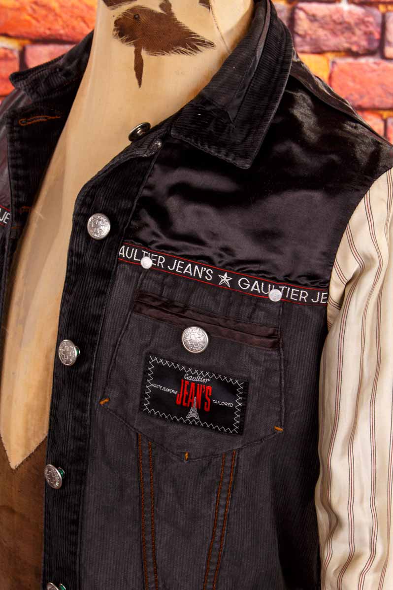 Gaultier reversible Cord Jeansjacke