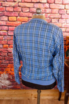 80s Blouson blau kariert