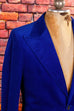70s royalblau Samt Sakko