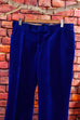 70s royalblau Samt Schlaghose