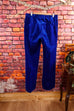 70s royalblau Samt Schlaghose
