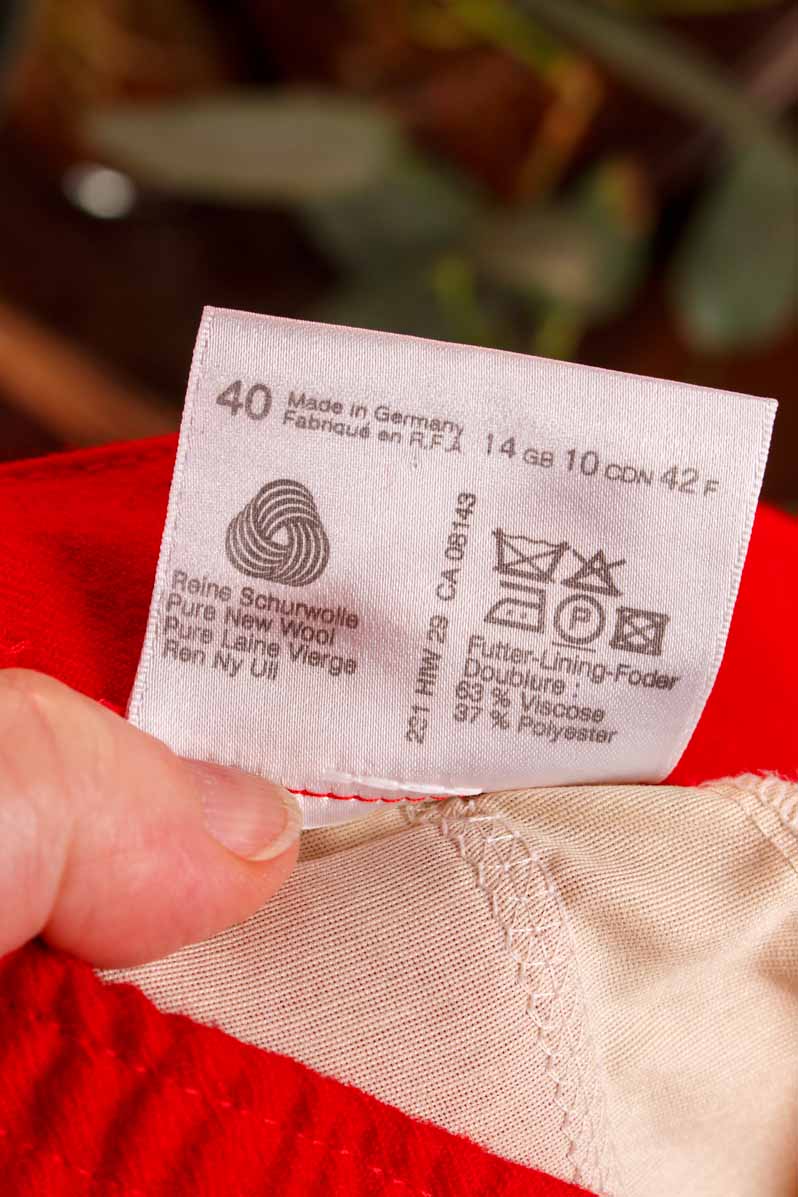 Woll Hose rot Bügelfalte