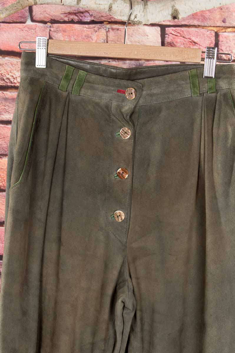 Ziegenvelours Lederhose Diana Antik