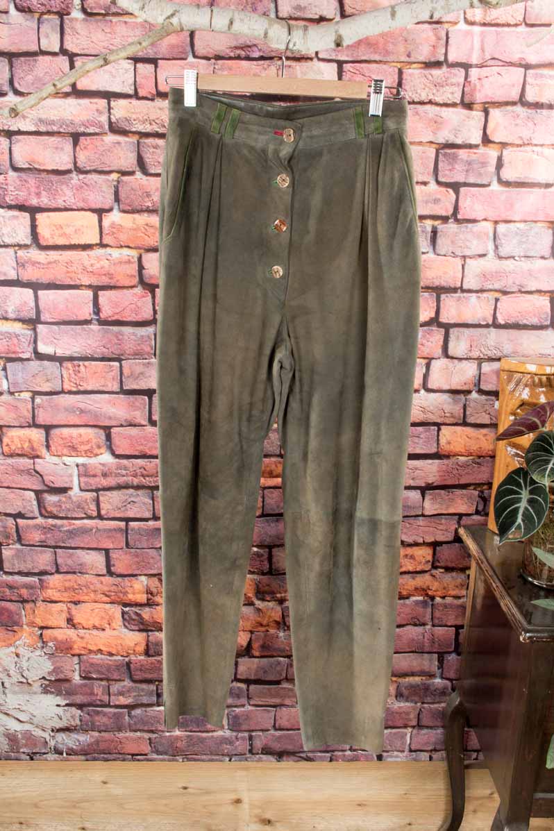 Ziegenvelours Lederhose Diana Antik
