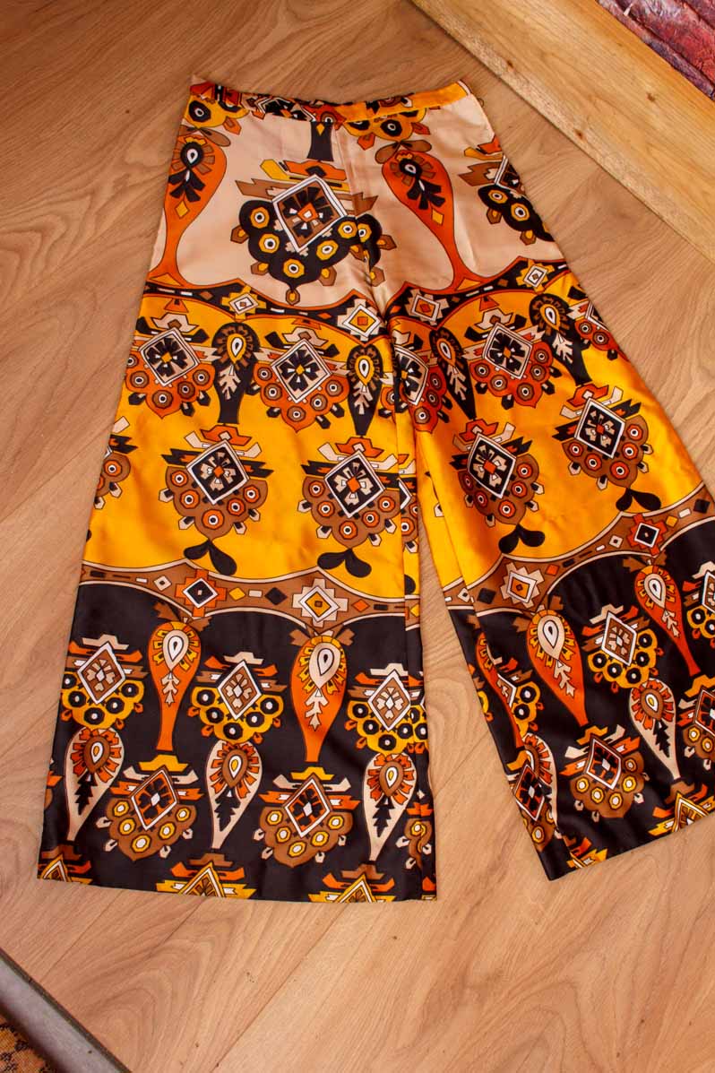 70s Palazzo Hose bunt