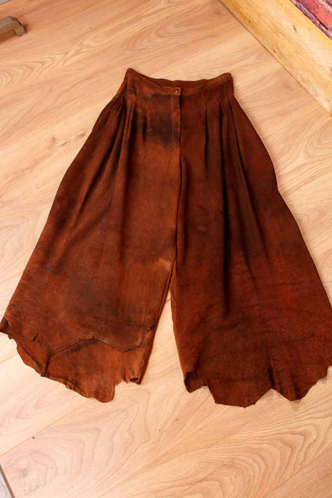 Vintage Lederhose rehbraun