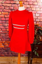 Disco Minikleid rot Glockenärmel