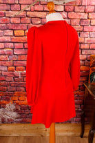 Disco Minikleid rot Glockenärmel