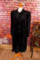 1920s Plüschfell Mantel schwarz