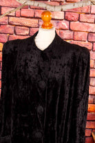 1920s Plüschfell Mantel schwarz