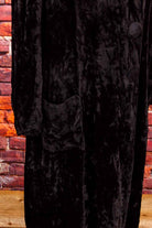 1920s Plüschfell Mantel schwarz