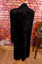 1920s Plüschfell Mantel schwarz