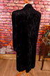 1920s Plüschfell Mantel schwarz