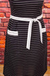 80s Stretch Sommerkleid Ringel