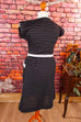 80s Stretch Sommerkleid Ringel