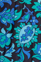 Nylon Morgenrock Morgenmantel Blumen