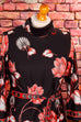 70s Disco Kleid schwarz rot