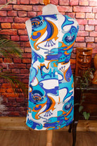 60s Minikleid türkis