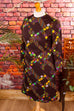Vintage Schlagerkleid braun bunt